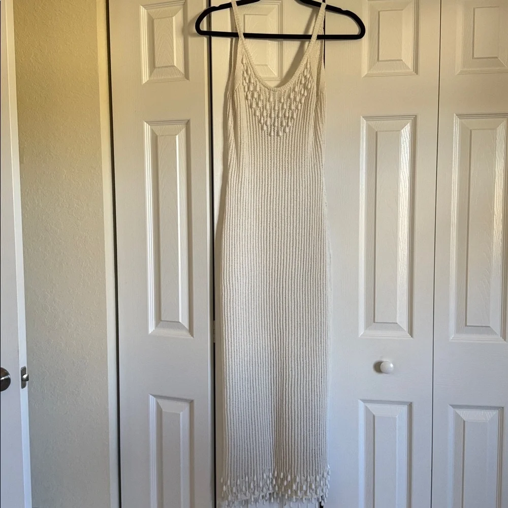 H&M White Knit Embellished Dress - Picture 4 of 5